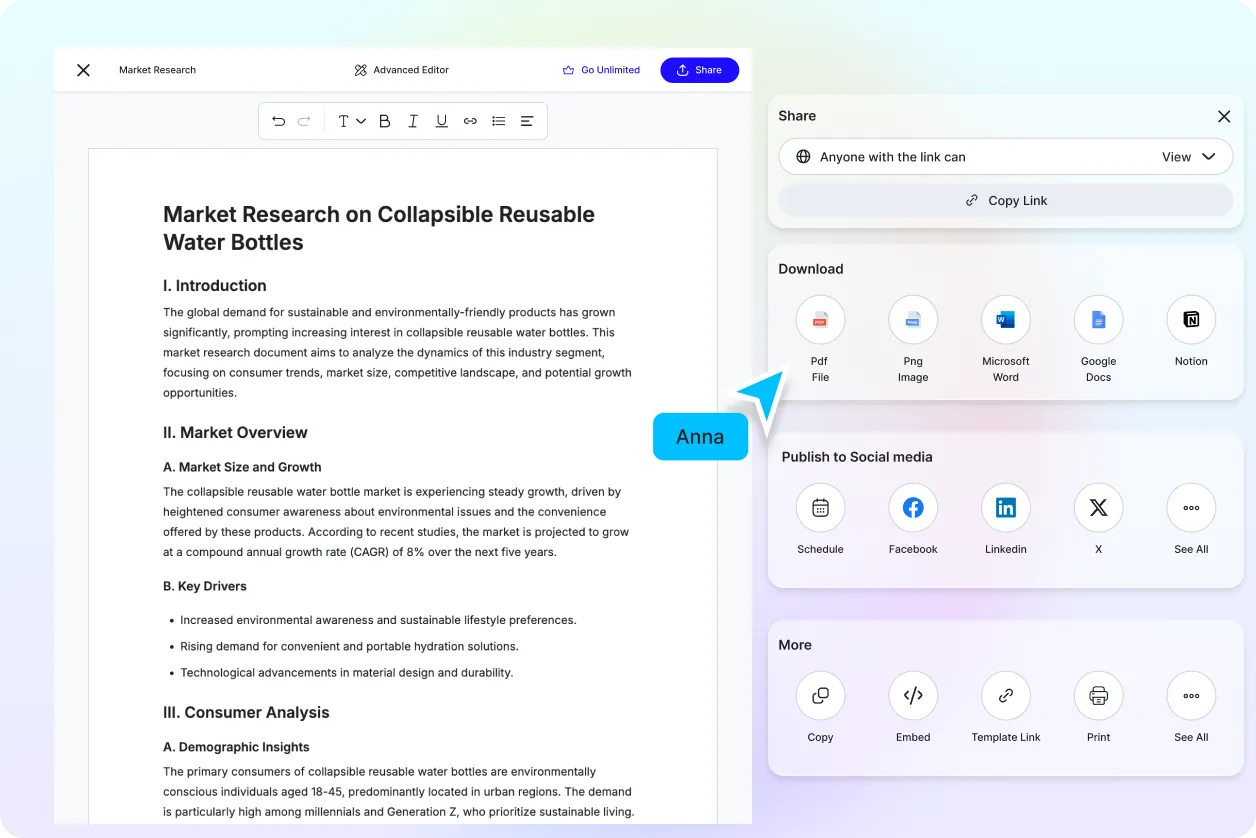 Free AI Market Research Generator, Free Market Research Maker Online